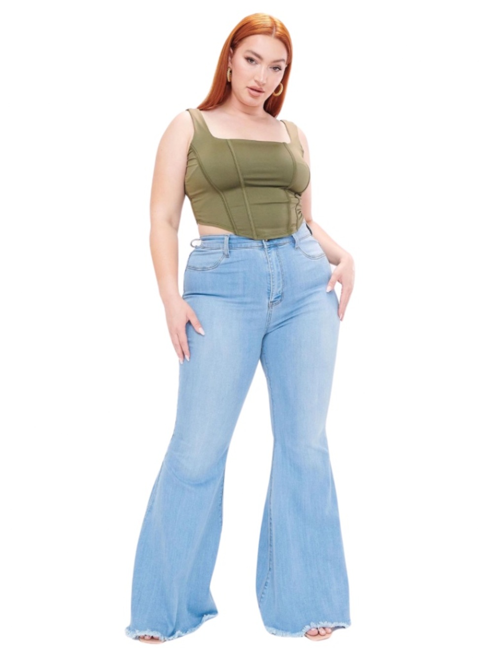 Plus Sprung On You High-Rise Flare Jeans